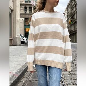 Brandy Melville Brianna Cotton Thick Stripe Sweater